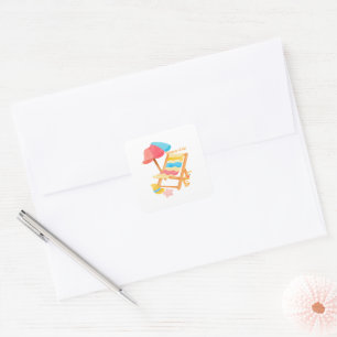 Zomer zachtheid vierkante sticker