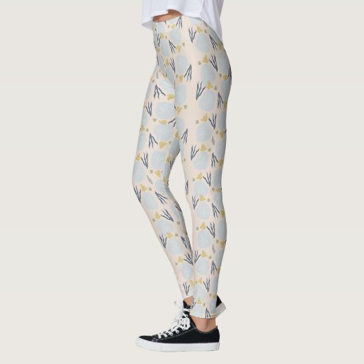 Zomer Zanddollar Botanisch Strandpatroon Legging (Links)