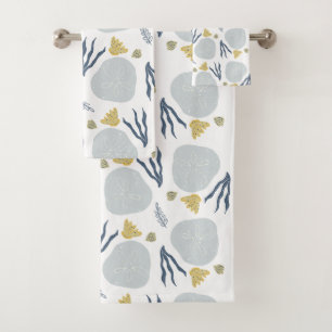 Zomer Zanddollarschelp Strand Patroon Bad Handdoek