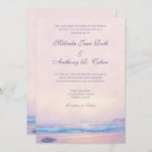 Zomer Zee 5x7 strand bruiloft uitnodiging (Voorkant / Achterkant)