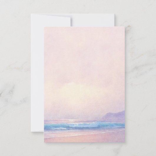 Zomer Zee Bewaar de datum 3.5 x 5 Save The Date (Achterkant)