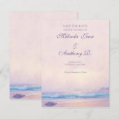 Zomer Zee Bewaar de datum 4.25 x 5.5 Save The Date (Voorkant / Achterkant)