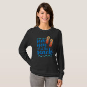 Zomer Zee je bij de strandbek T-shirt (Voorkant volledig)