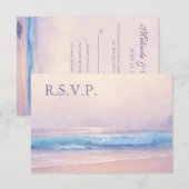 Zomer Zee RSVP 3.5 x 5 Kaartje (Voorkant / Achterkant)