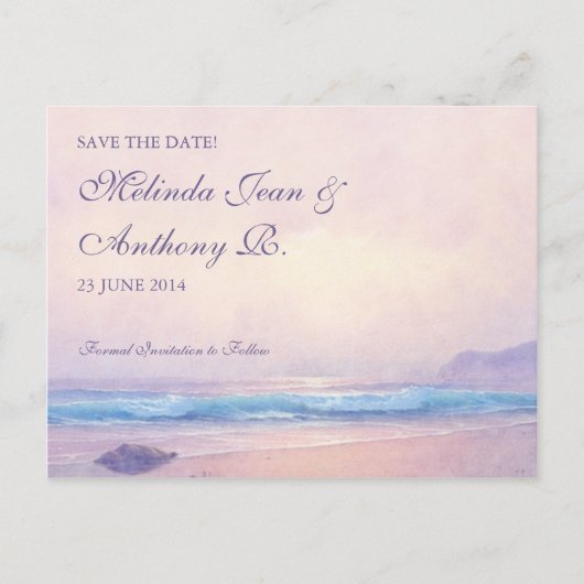 Zomer Zee Save the Date Briefkaart (Voorkant)