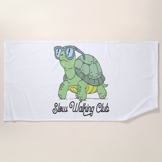 Zomer Zee Schildpad Bloemen Boho Strandlaken (Voorkant)