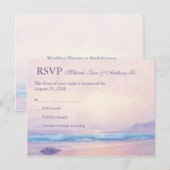 Zomer Zee Strand Bruiloft RSVP Briefkaart (Voorkant / Achterkant)