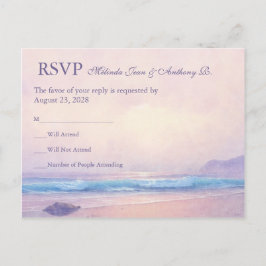 Zomer Zee Strand Bruiloft RSVP Briefkaart