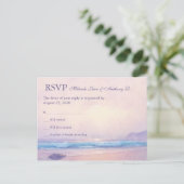 Zomer Zee Strand Bruiloft RSVP Briefkaart (Staand voorkant)