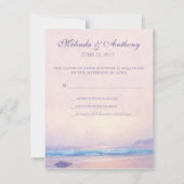 Zomer Zee Strand Bruiloft RSVP Reactie (Achterkant)