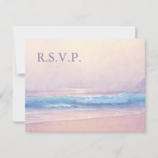 Zomer Zee Strand Bruiloft RSVP Reactie Kaartje (Voorkant)