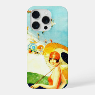 Zomer Zeekant 1920 Vintage iPhone Hoesje 15 Pro Case