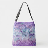 Zomer Zeemeermin Glitter Schalen #11 (Faux Glitter Crossbody Tas (Achterkant)