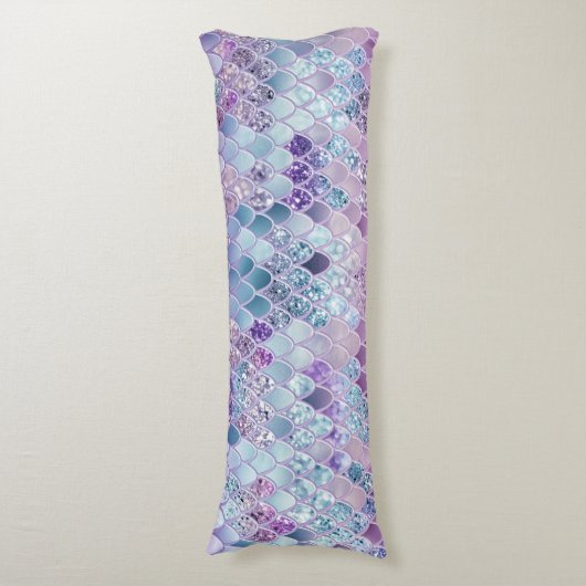 Zomer Zeemeermin Glitter Schalen #11 (Faux Glitter Lichaamskussen (Voorkant Verticaal)