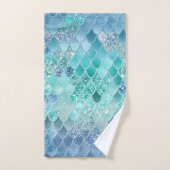 Zomer Zeemeermin Glitter Schalen #12 (Faux Glitter Bad Handdoek (Handdoek)