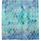 Zomer Zeemeermin Glitter Schalen #12 (Faux Glitter Douchegordijn (Voorkant)
