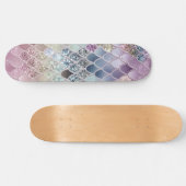 Zomer Zeemeermin Glitter Schalen #13 (Faux Glitter Persoonlijk Skateboard (Horizontaal)