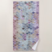 Zomer Zeemeermin Glitter Schalen #13 (Faux Glitter Strandlaken (Voorkant)