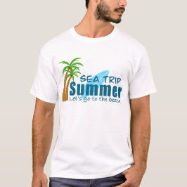 Zomer Zeereis – Laten we naar het Strand Palmboom T-shirt