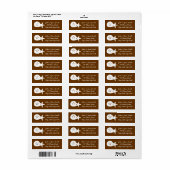 Zomer zeeschelpen in chocolade retour adres label (Full Sheet)