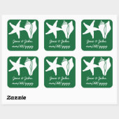 Zomer Zeeschelpen in Groene Sticker (Vel)