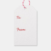 Zomer Zeeschelpen in Kers Gift Tag Cadeaulabel (Achterkant)