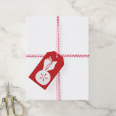 Zomer Zeeschelpen in Kers Gift Tag Cadeaulabel (Met Touw)