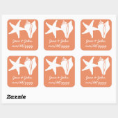 Zomer Zeeschelpen in Koraal Sticker (Vel)