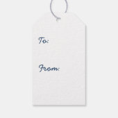 Zomer Zeeschelpen in Navy Gift Label Cadeaulabel (Achterkant)