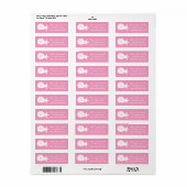 Zomer Zeeschelpen in Petal Roze Adres Label (Full Sheet)