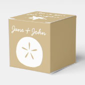 Zomer Zeeschelpen in Zand Favor Box Bedankdoosjes (Voorkant Zijde)