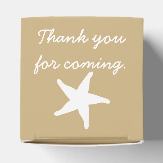 Zomer Zeeschelpen in Zand Favor Box Bedankdoosjes (Bovenkant)