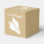 Zomer Zeeschelpen in Zand Favor Box Bedankdoosjes (Achterkant)