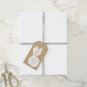 Zomer Zeeschelpen in Zand Gift Label Cadeaulabel (Met Touw)