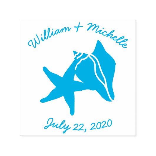 Zomer zeeschelpen Zelfinkt Accent Stamp Zelfinktende Stempel (Design)