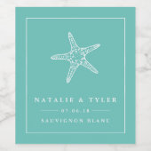 Zomer Zeester Bruiloft Favor Wijn Etiketten (Enkel label)