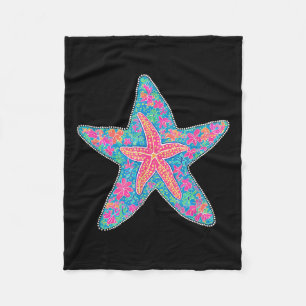 Zomer Zeester, preppy Kust Zomer Grappig Gift W Fleece Deken