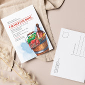 Zomer Zeevruchten Familie Rivierkreeft Kookfeest Uitnodiging Briefkaart