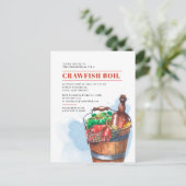 Zomer Zeevruchten Familie Rivierkreeft Kookfeest Uitnodiging Briefkaart (Staand voorkant)
