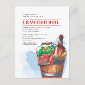 Zomer Zeevruchten Familie Rivierkreeft Kookfeest V Uitnodiging Briefkaart (Voorkant)
