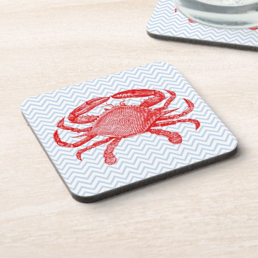 Zomer Zeevruchten Krab Picknick Onderzetters (Linkerzijde)