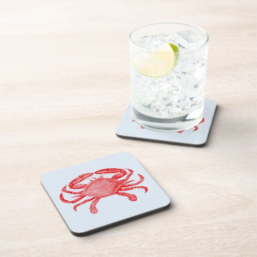 Zomer Zeevruchten Krab Picknick Onderzetters (Rechterzijde)