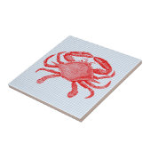 Zomer Zeevruchten Krab Picnic Tegeltje (Zijkant)
