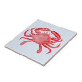Zomer Zeevruchten Krab Picnic Tegeltje (Zijkant)
