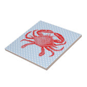 Zomer Zeevruchten Krab Picnic Tegeltje (Zijkant)