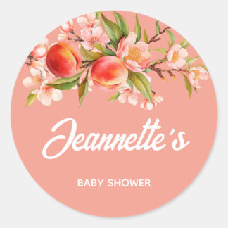 Zomer Zoete Boomgaard Baby Shower Ronde Sticker