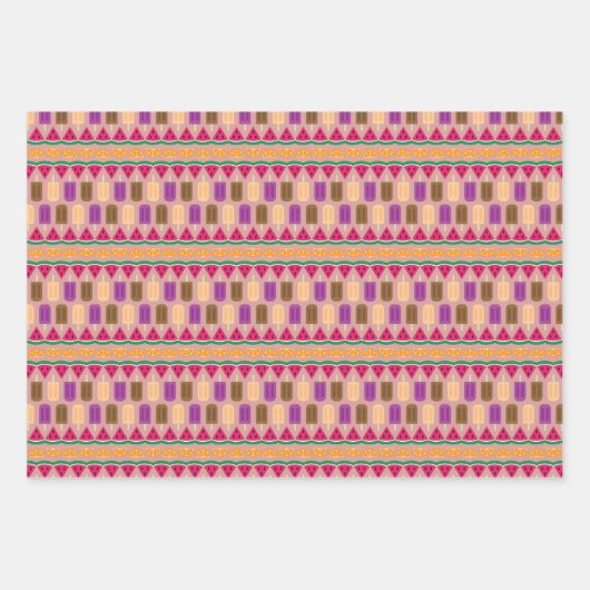 Zomer Zoete Inpakpapier Set Vel (Voorkant)