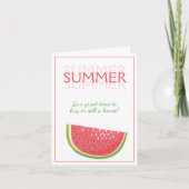 Zomer Zoete Tijd om een Huis Marketing te Verkopen Kaart (Voorkant)