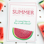 Zomer Zoete Tijd om een Huis Marketing te Verkopen Kaart