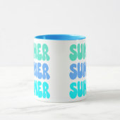 Zomer Zomer Retro Blauw Mok (Midden)